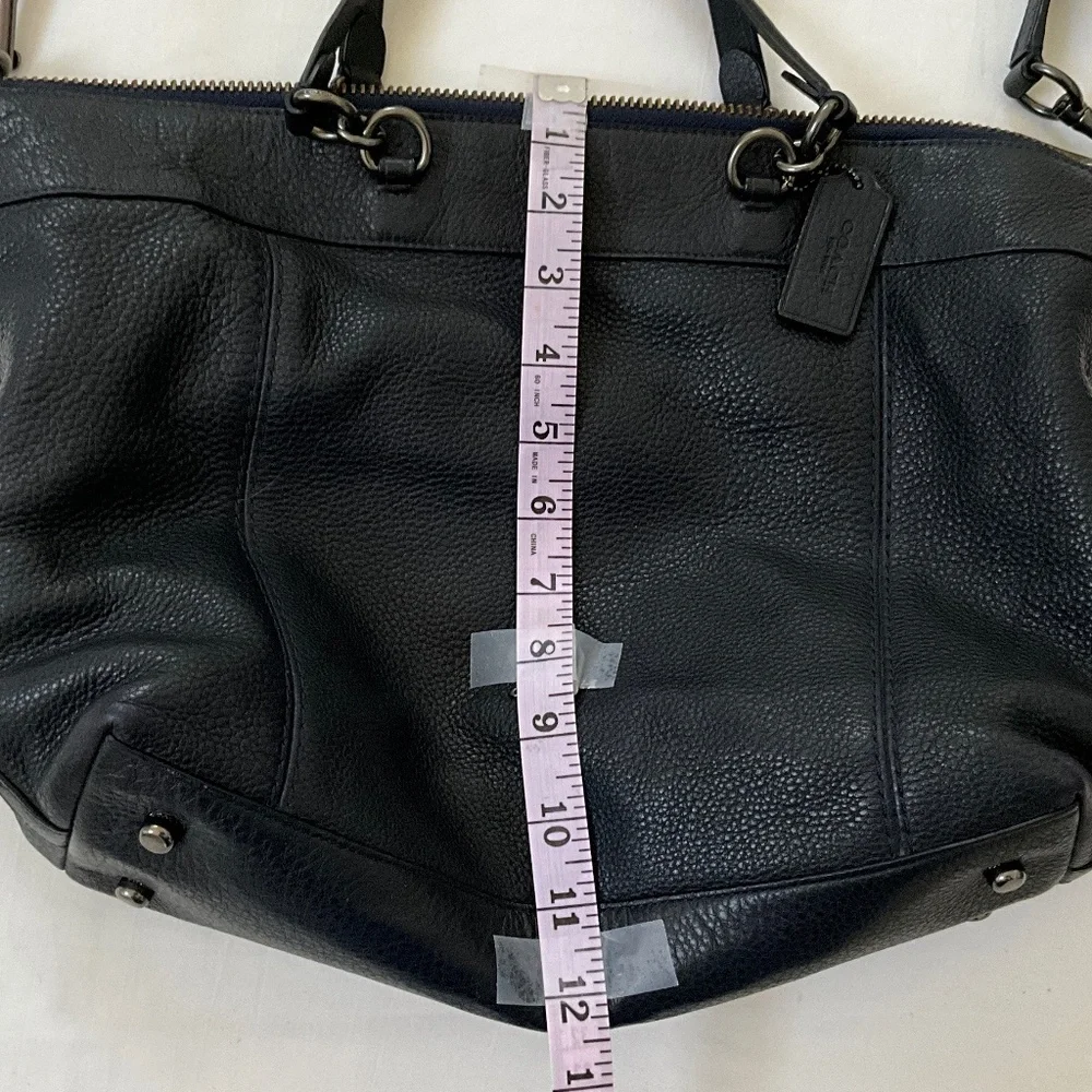 COACH Lennox 2Way Leather Tote Satchel Blue
